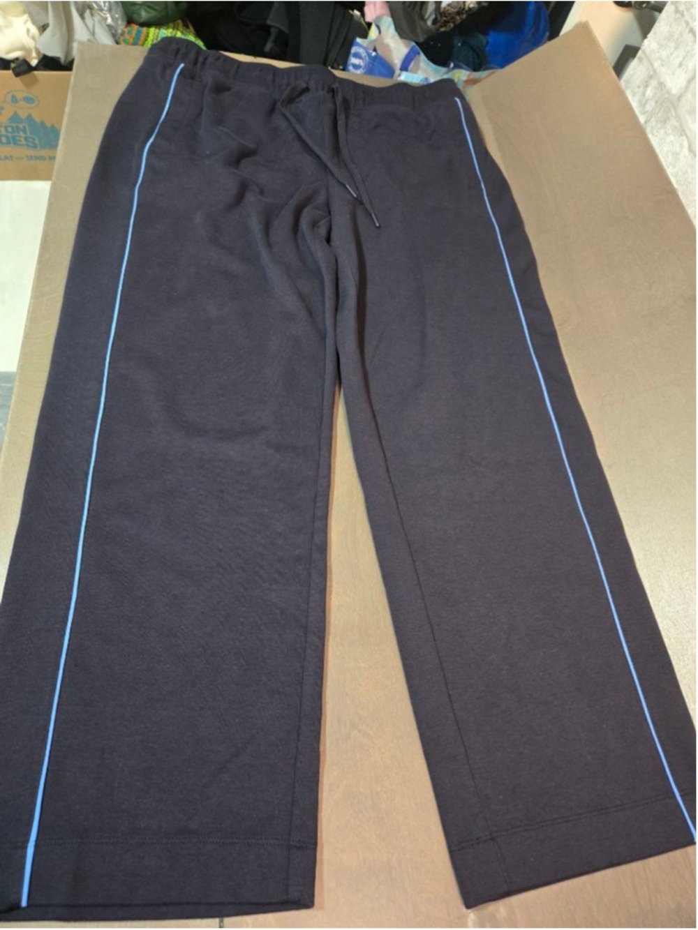 Free Assembly Blue Track Pants with Blue Stripe Plus XL